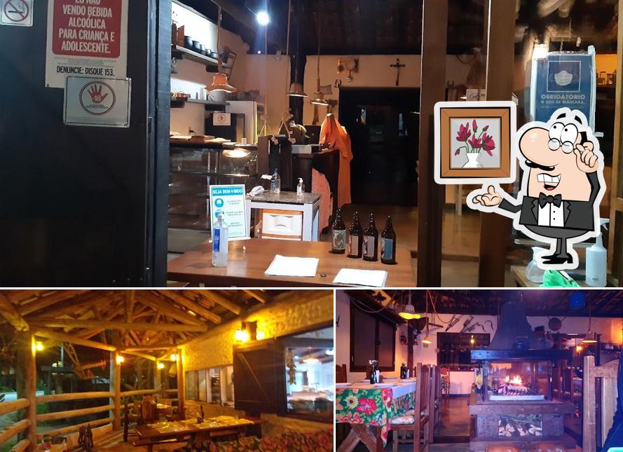 O interior do Caboclo Pizzaria