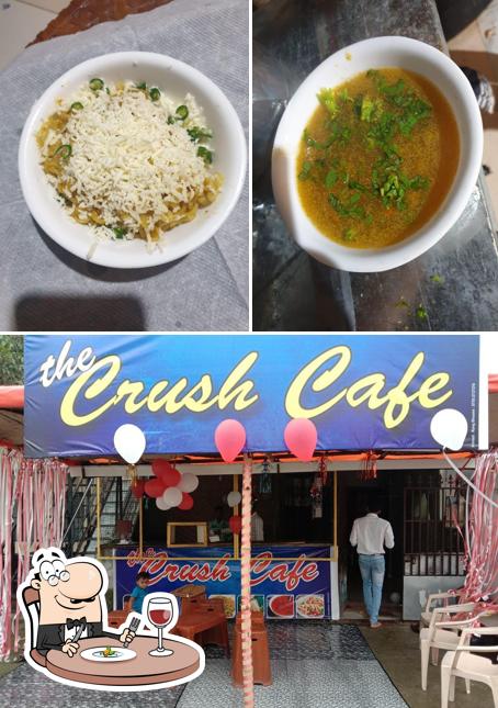 Take a look at the picture depicting food and interior at The crush cafe