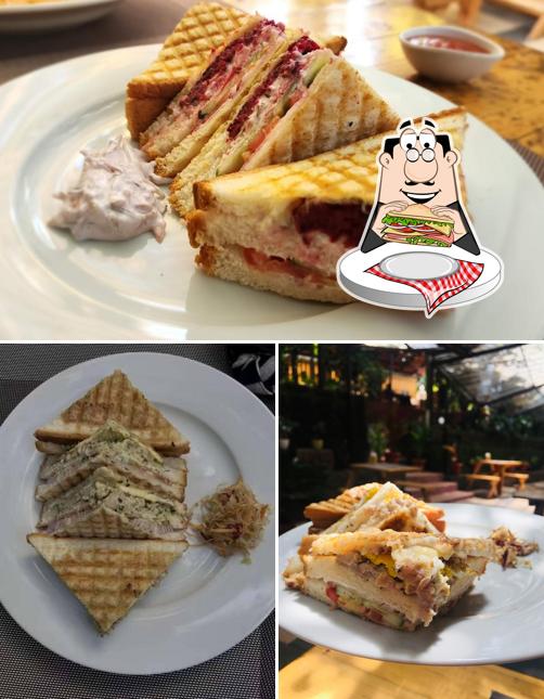 Club sandwich at Halo Garden Cafe