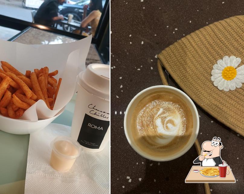 French fries at Roma Specialty Coffee