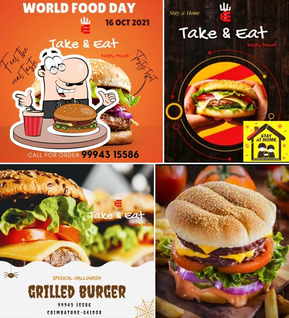 Try out a burger at Take & Eat