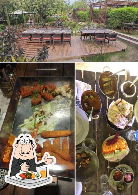 The image of food and interior at Highland's Water Front