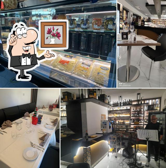 Gli interni di Orogiallo Bistrot