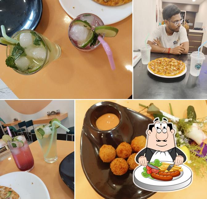 Food at Pizza Bank Restaurant