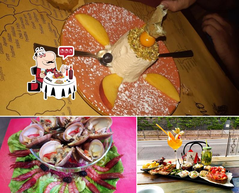 I clienti di Bar Burghè possono avere diversi piatti di mare