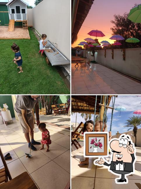 O interior do Quintal da Lua - Café Brincante