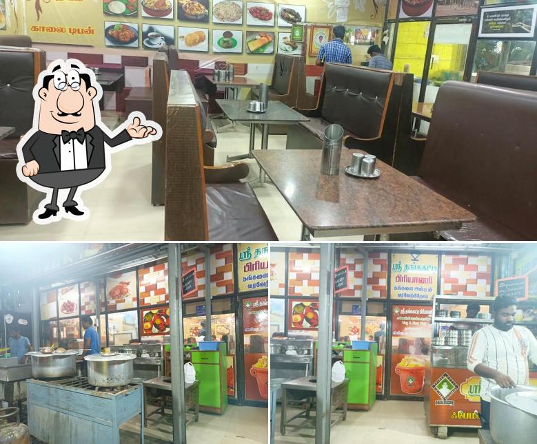 The interior of Sri Thangakatti Family Restaurant
