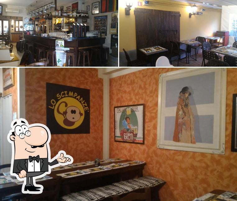 Gli interni di Pizzeria Lo Scimpanze'