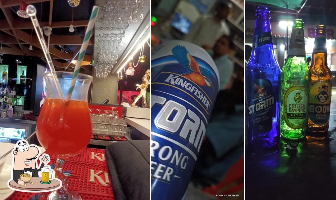 You can get a glass of light or dark beer