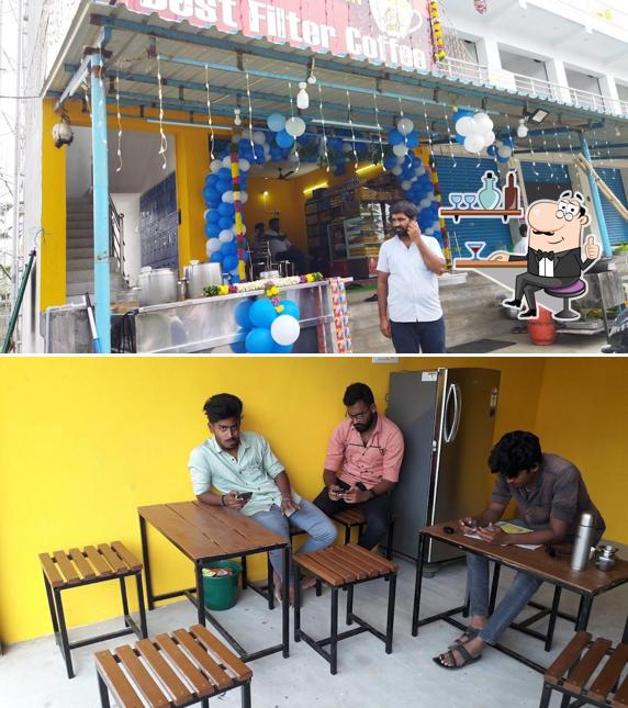The interior of Vinayaga Best filter coffee & Snacks