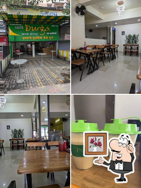 The interior of Durga Cafe