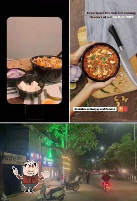 The picture of food and exterior at Mahaveer's Kitchen