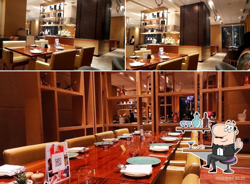 Take a seat at one of the tables at ROCCA