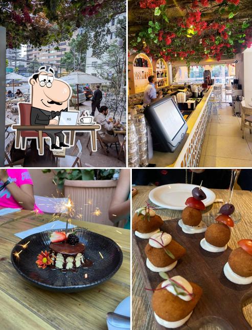 O interior do Papaya Café