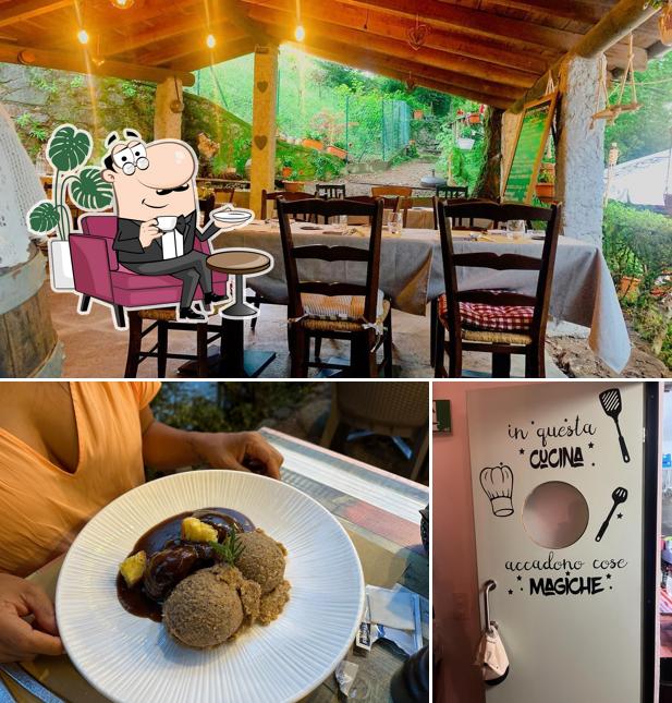 Gli interni di Osteria Grotto Conza