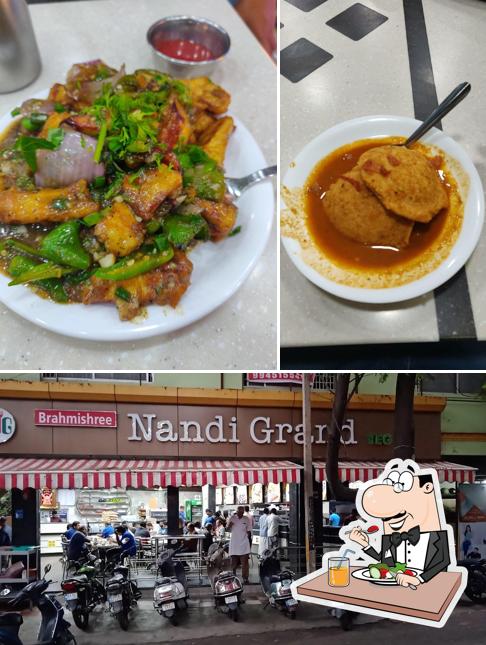 Among various things one can find food and exterior at BRAHMISHREE NANDI GRAND VEG