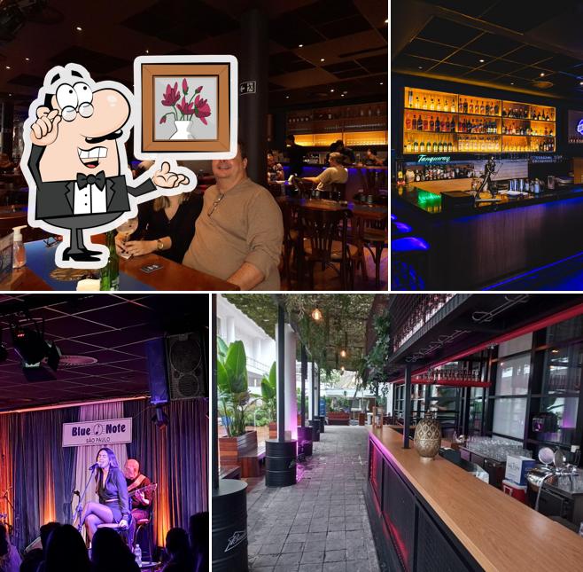 Sente em uma das mesas no Blue Note São Paulo