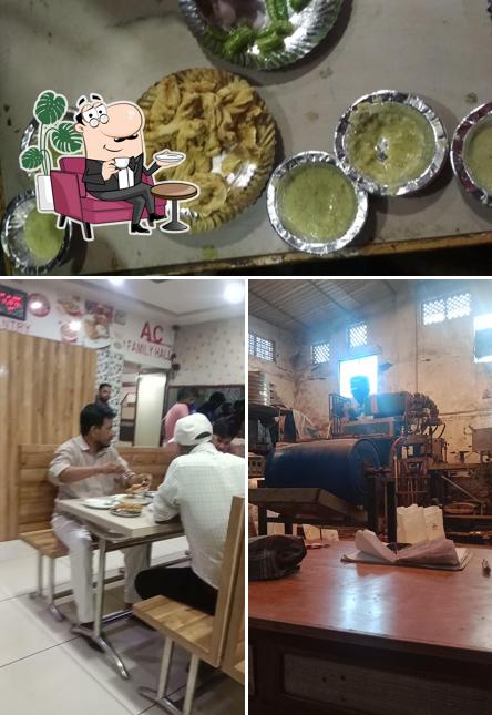 The picture of Ganesh Kathiyawadi Restaurant’s interior and dessert
