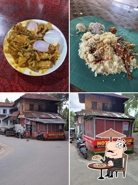 The image of Hotel Sangamam’s exterior and food