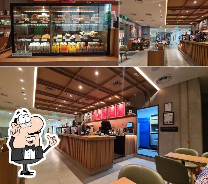 The interior of Starbucks