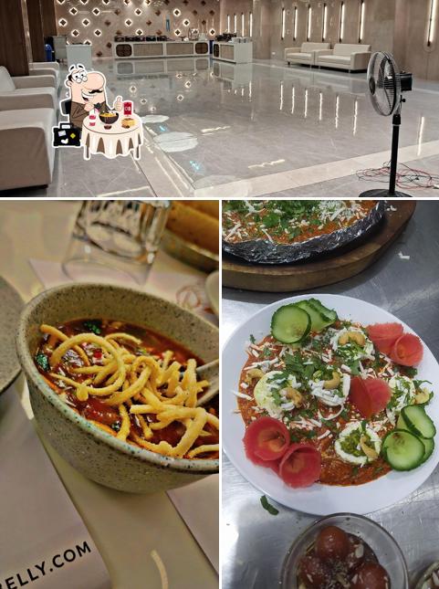 This is the picture showing food and interior at The Hungry Belly