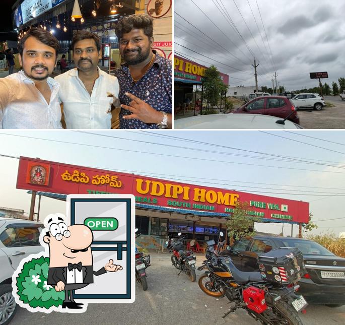 Check out the picture displaying exterior and bar counter at Udupi Home Sangareddy