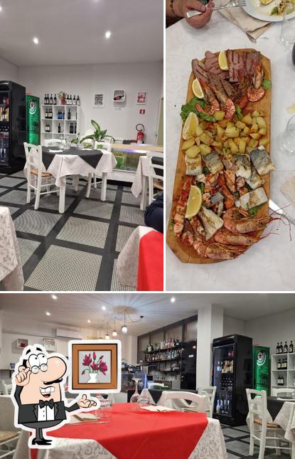 Gli interni di Osteria del Piazzone