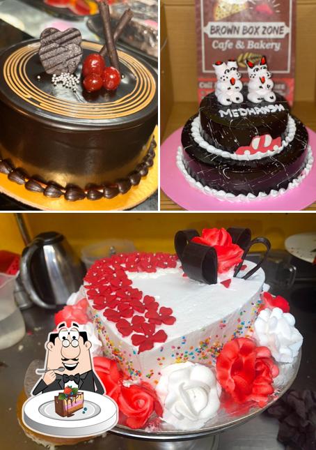 Chocolate cake at Brown Box zone Cafe Bakery
