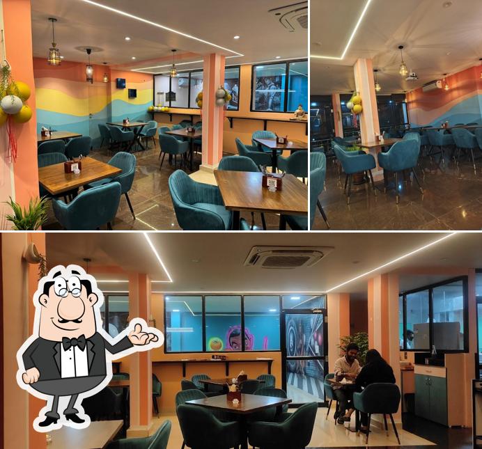 The interior of BREW N CUE - A CONTINENTAL BISTRO