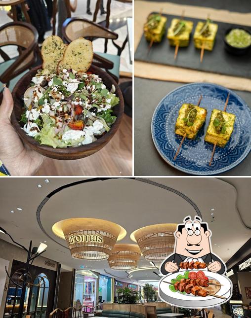 The picture of Aromas Cafe & Bistro’s food and interior