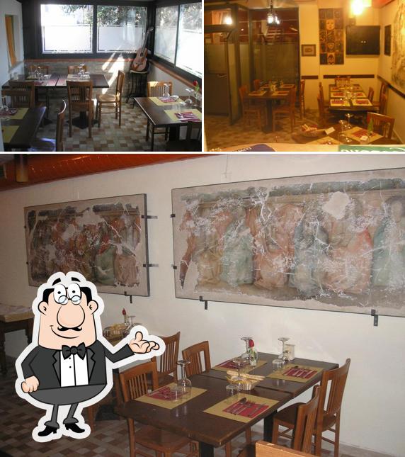 Gli interni di Osteria del Contrabbasso