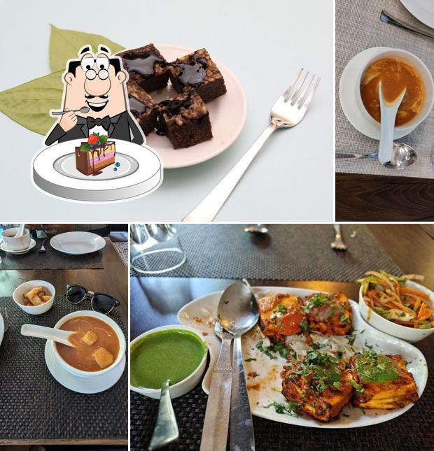 Chocolate cake at Ravi Mehra’s Delhi Hotel