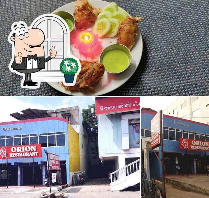 Among different things one can find exterior and food at Orion