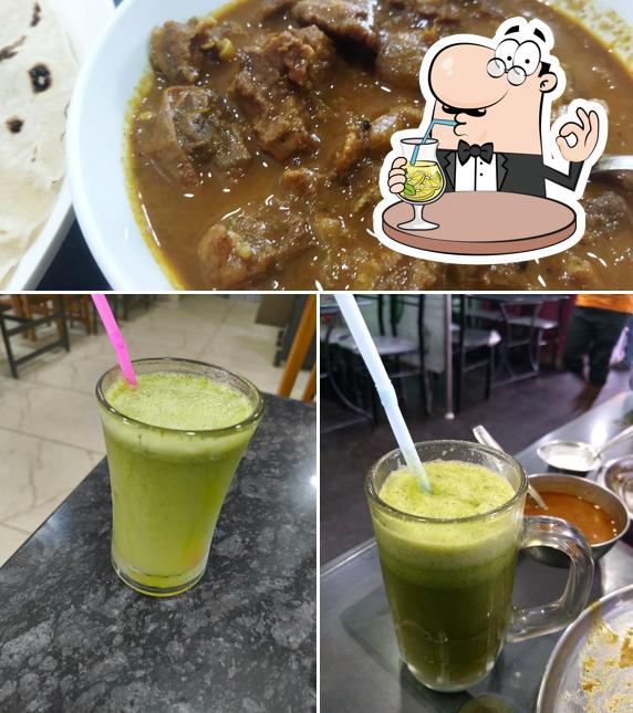 Check out the picture showing drink and food at Dolphin Restaurant