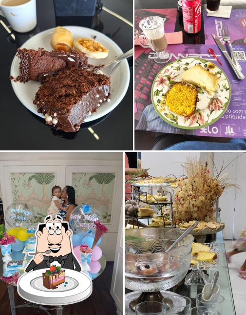 Bolo de chocolate em Bellacasa Colonial Café