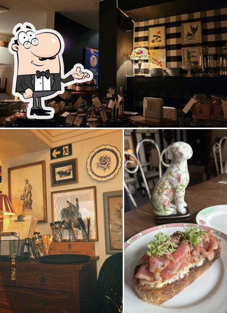 Sente em uma das mesas no Chez Margot