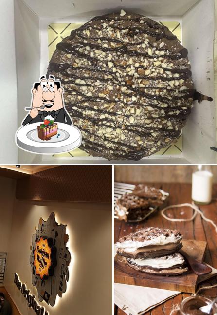 Chocolate cake at The Belgian Waffle Co