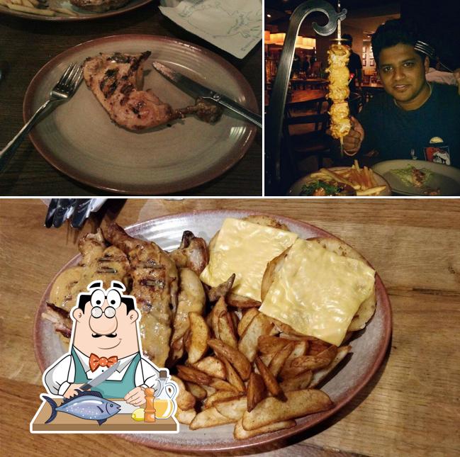 Grilled salmon at Nando's