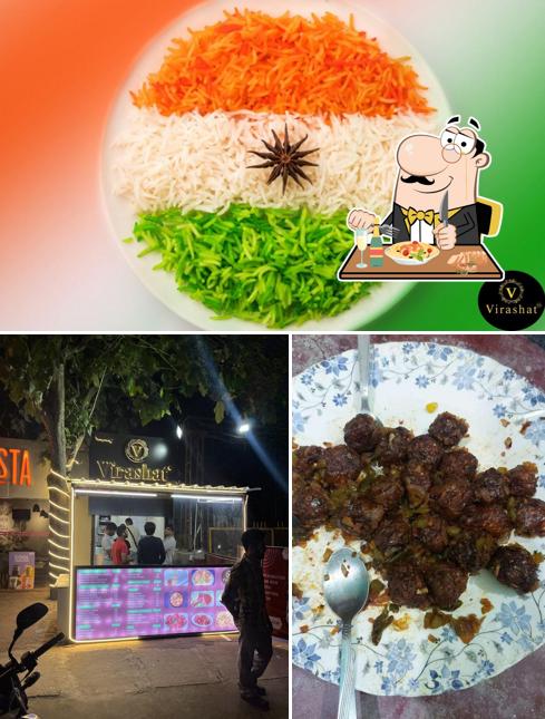 This is the photo showing food and exterior at Virashat