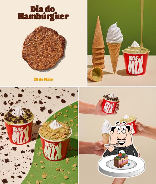 Bolo de chocolate em Burger King