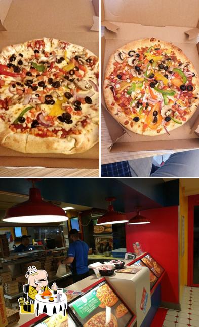Domino's Pizza si caratterizza per la cibo e interni