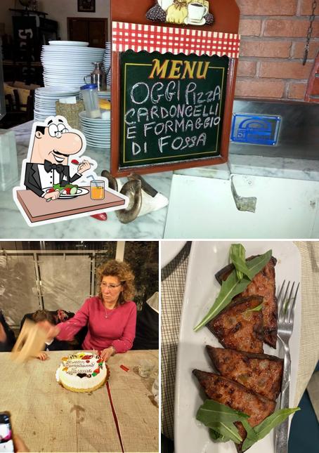 Guarda la foto che mostra la cibo e lavagna di Galileo