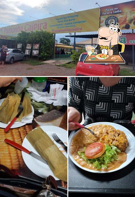 A foto da comida e exterior no Pamonha Caipira Ponte Alta Norte