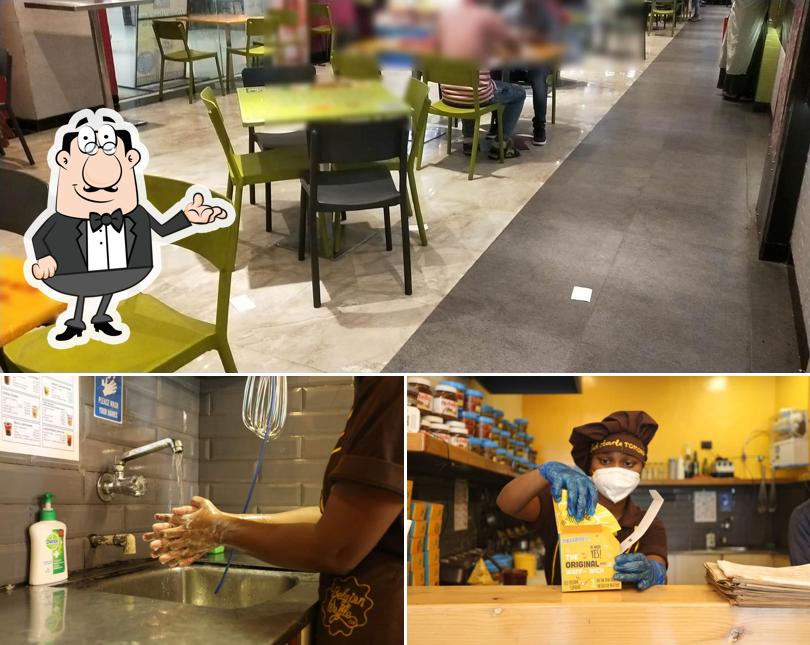 Among various things one can find interior and beverage at The Belgian Waffle Co