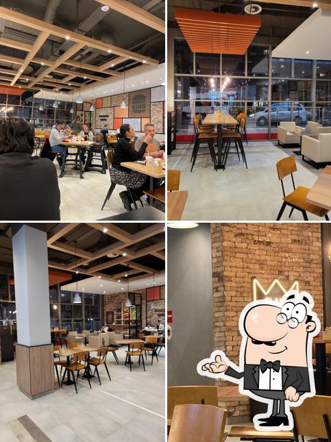 Gli interni di Burger King