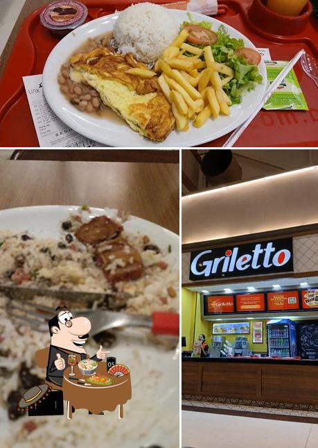 Entre diversos coisas, comida e interior podem ser encontrados no GRILETTO