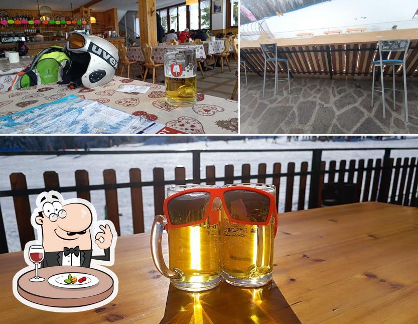 Tra le diverse cose da Chalet Rosa Alpina si possono trovare la cibo e interni