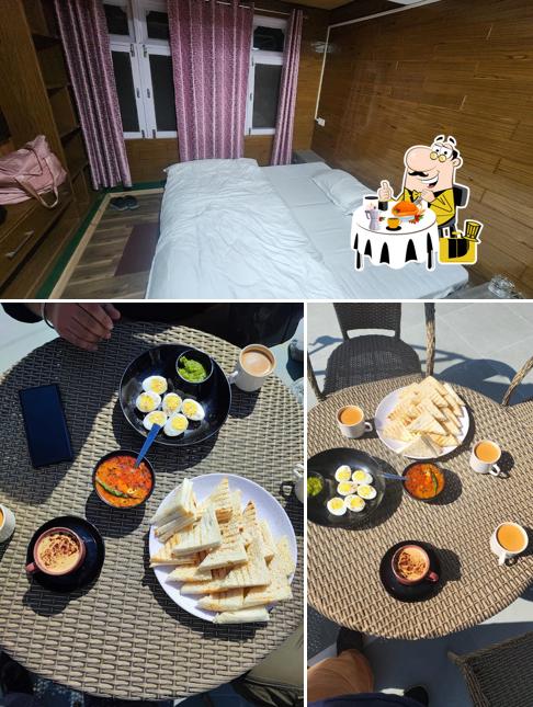 The image of food and interior at Hotel sizzling inn