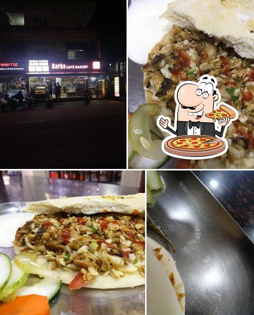 Pick pizza at Barka Cafe Bakery