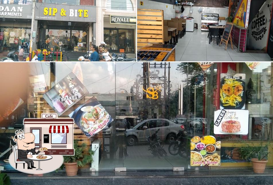 This is the photo depicting exterior and interior at Sip & bite